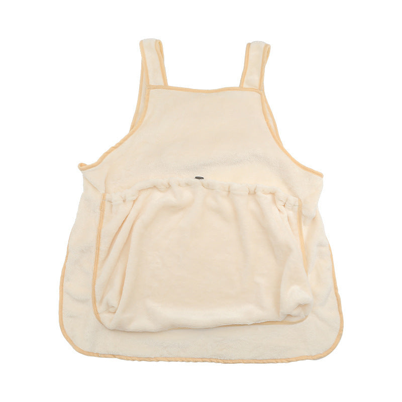 Plush Pet Carrier Apron Chest Bag For Travel