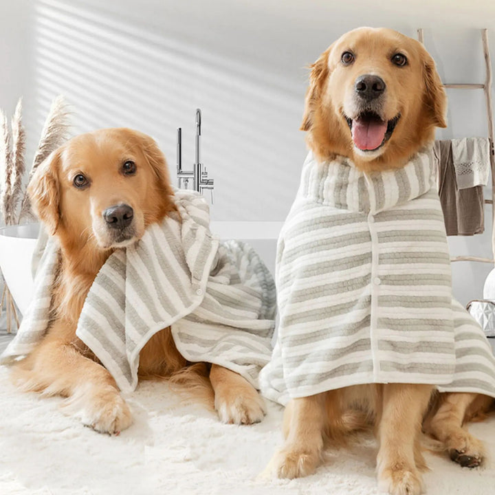 Pet Ultra Absorbent Quick Dry Bath Towel Thickened Bathrobe