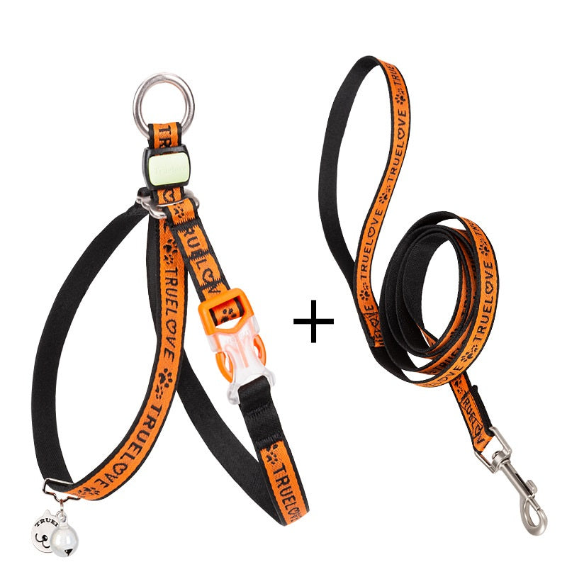 Pet Bell Chest Harness With Leash Vest Package