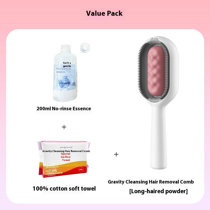 Pet Grooming Brush With Tank For Hair Removal Tool