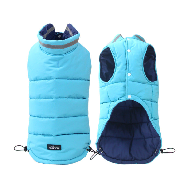 Pet Thickened Waterproof Outdoor Jacket Double Sided Reflective