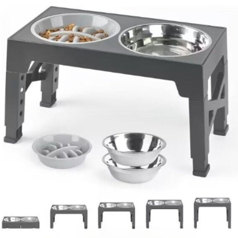 Anti-Tumble Pet Feeding Bowl With Neck Support Stand