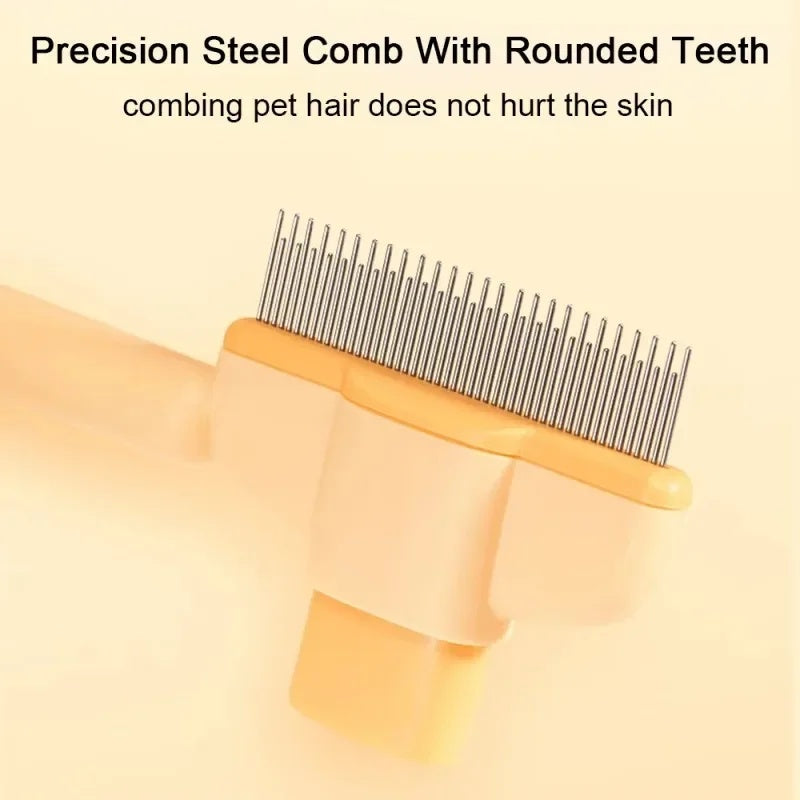 One Click Pet Grooming Brush For Gentle Hair Removal