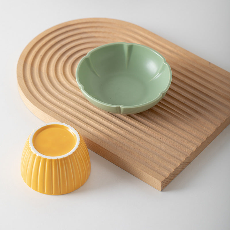 Macaron Style Ceramic Pet Feeding Bowl