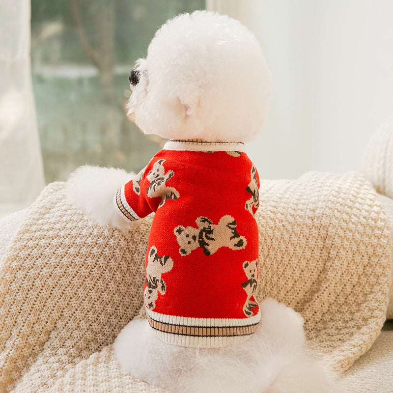 Pet Simple Warm Knitted Sweater Clothing