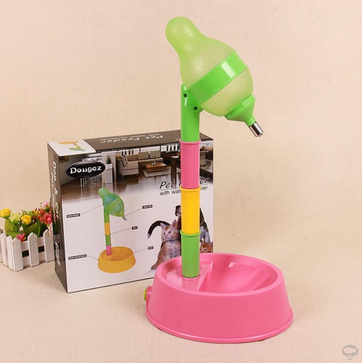 Pet Adjustable Height Automatic Water Dispenser Feeder Bowl
