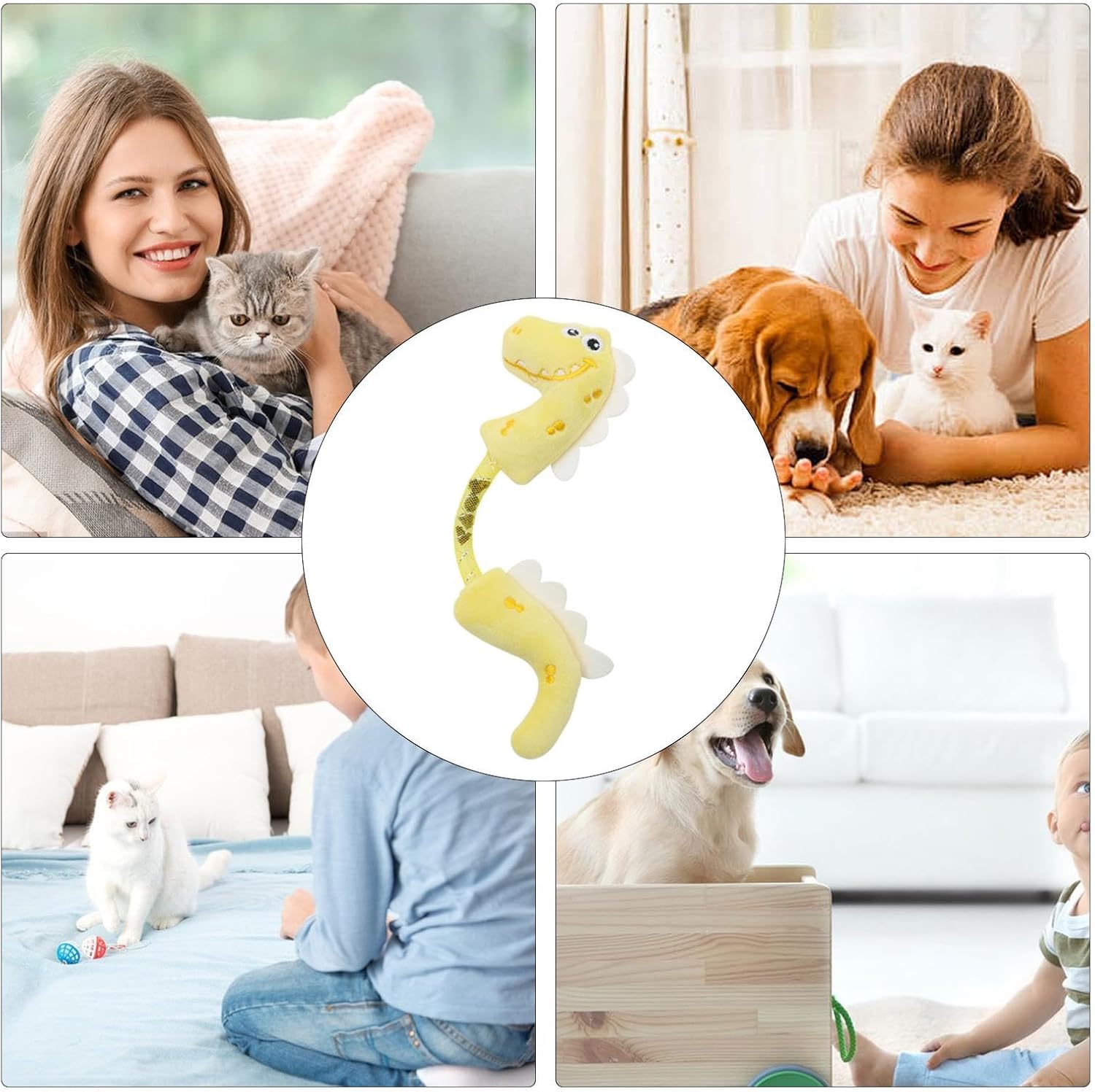 Pet Chew Rope Teeth Cleaning Interactive Kicker Spring Toy