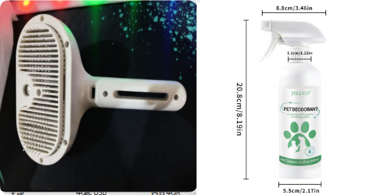 Self Cleaning Pet Grooming Comb With Mist Sprayer Tool