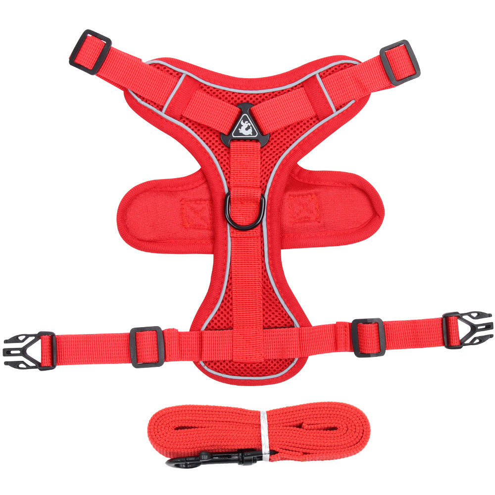 Pet Vest Style Chest Harness With Leash