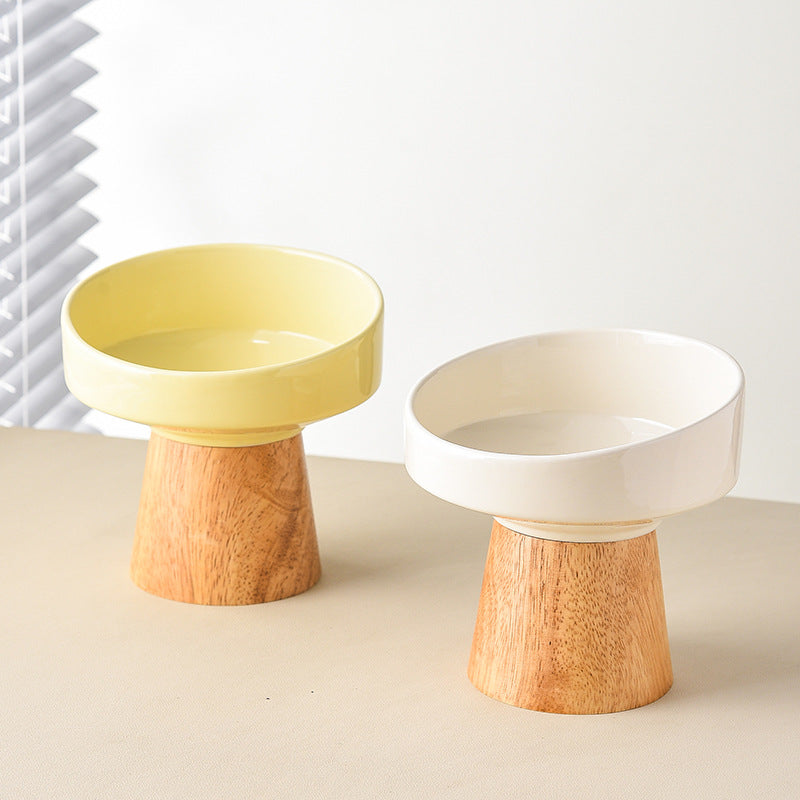 Pet Ceramic Elevated Feeding And Water Bowl Dish