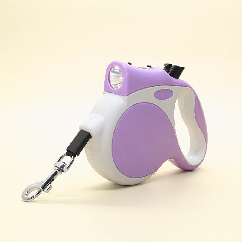Lighted Retractable Pet Rope Leash For Safe Walking