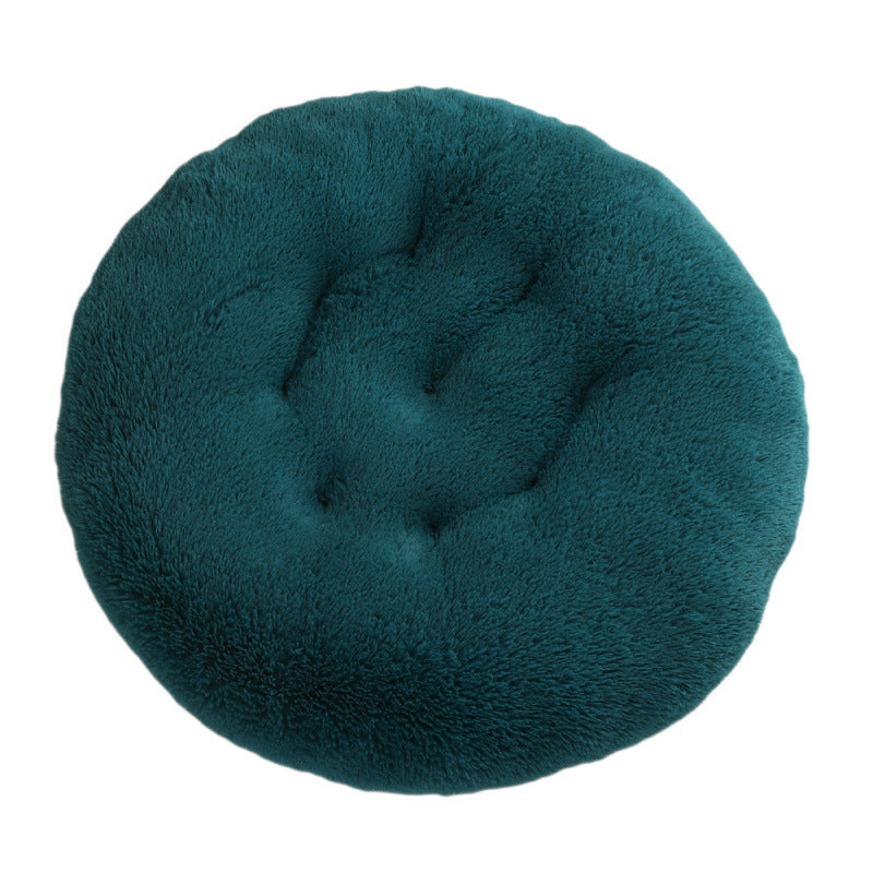 Round Plush Warm Pet Sleeping Mat Bed