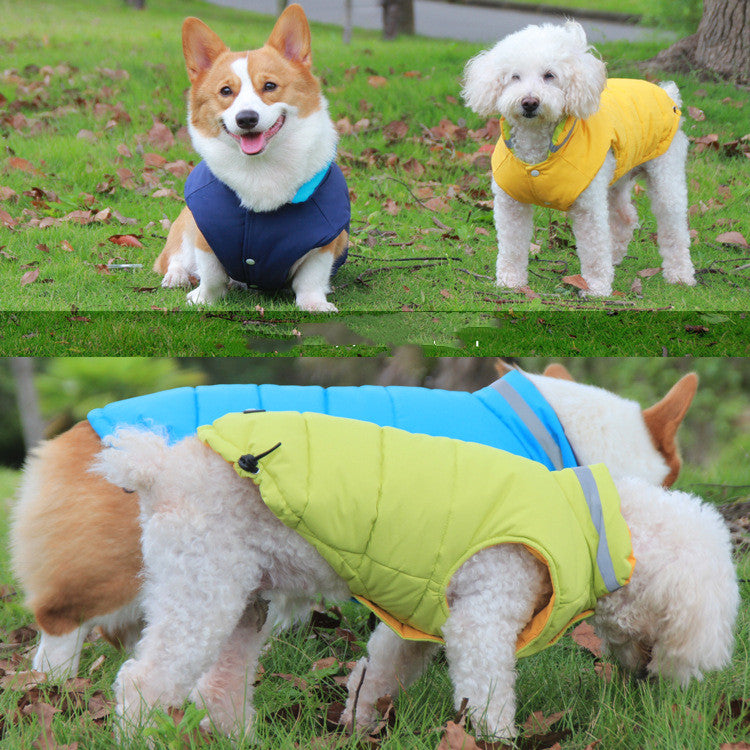 Pet Thickened Waterproof Outdoor Jacket Double Sided Reflective