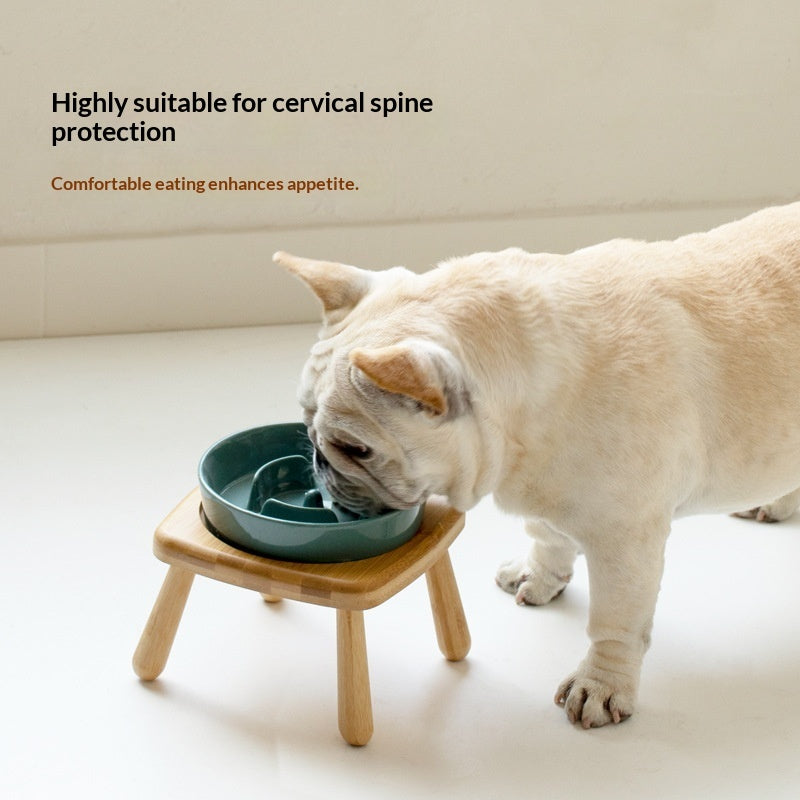 Pet Ceramic Slow Feeding Anti Choking Bowl