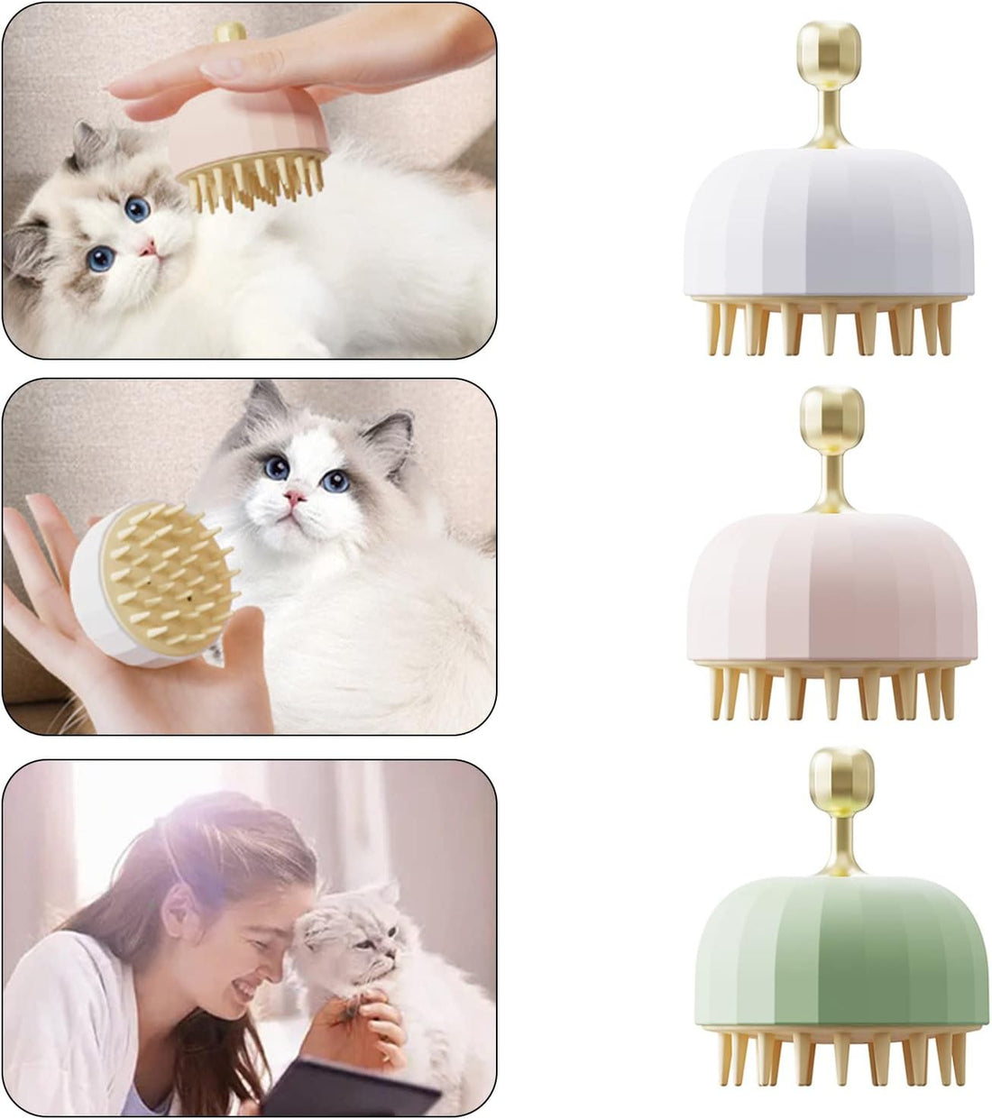 Pet Shampoo Massage Bath Grooming Brush