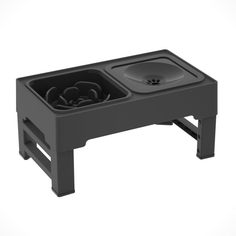 Adjustable Height Pet Double Stainless Bowl Stand