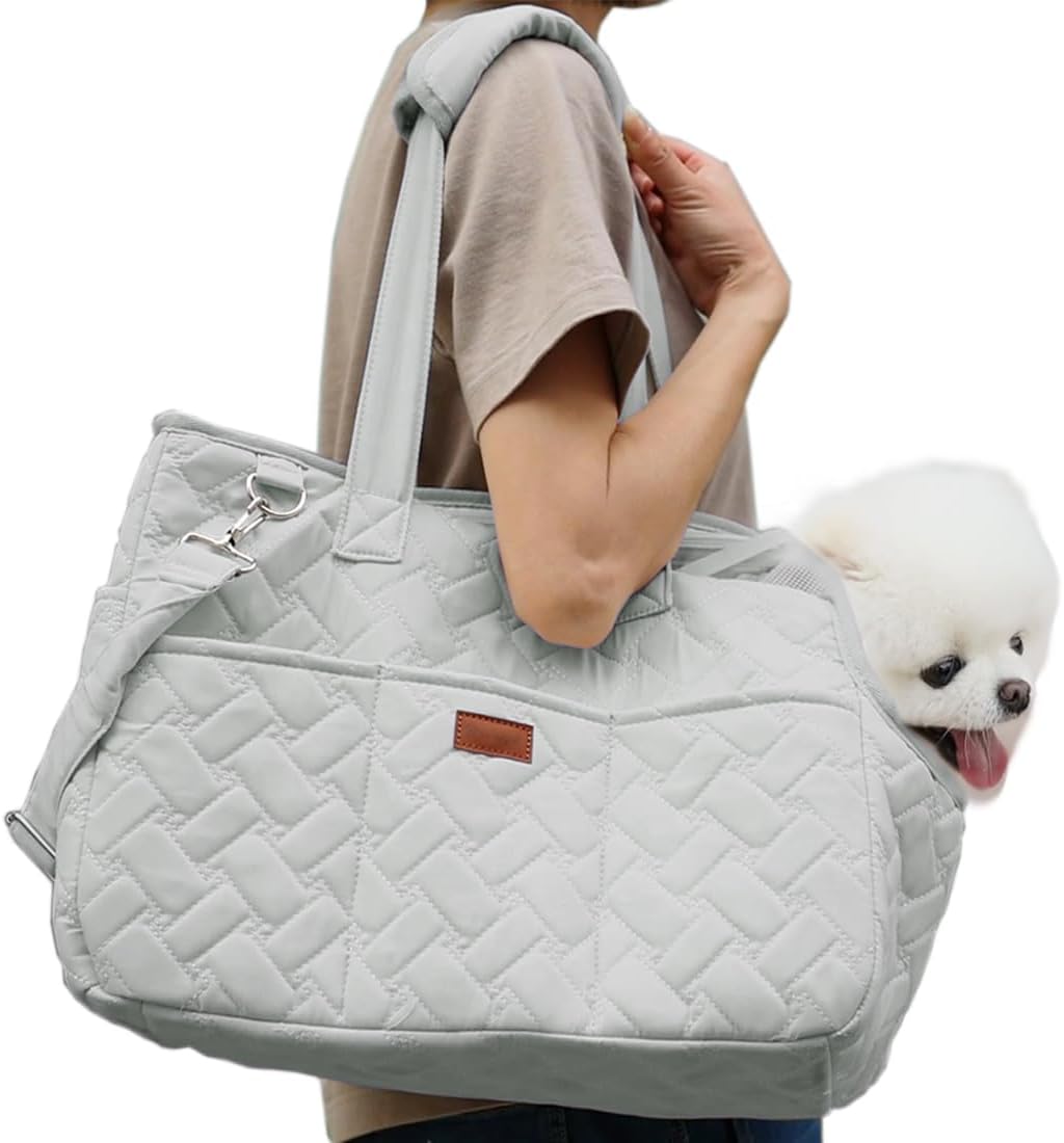 Breathable Pet Carrier Tote With Pockets And Cushion