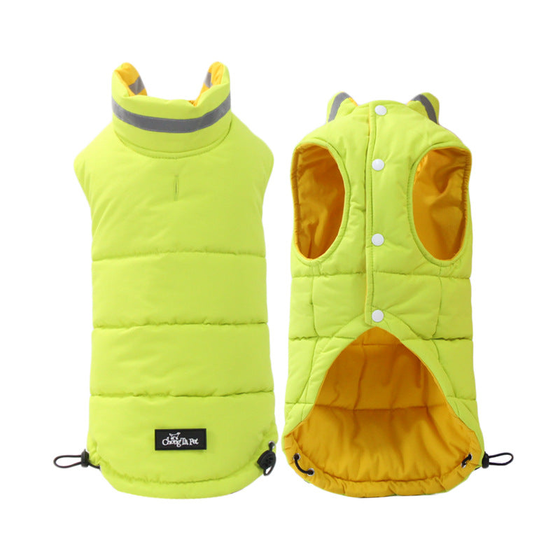Pet Thickened Waterproof Outdoor Jacket Double Sided Reflective