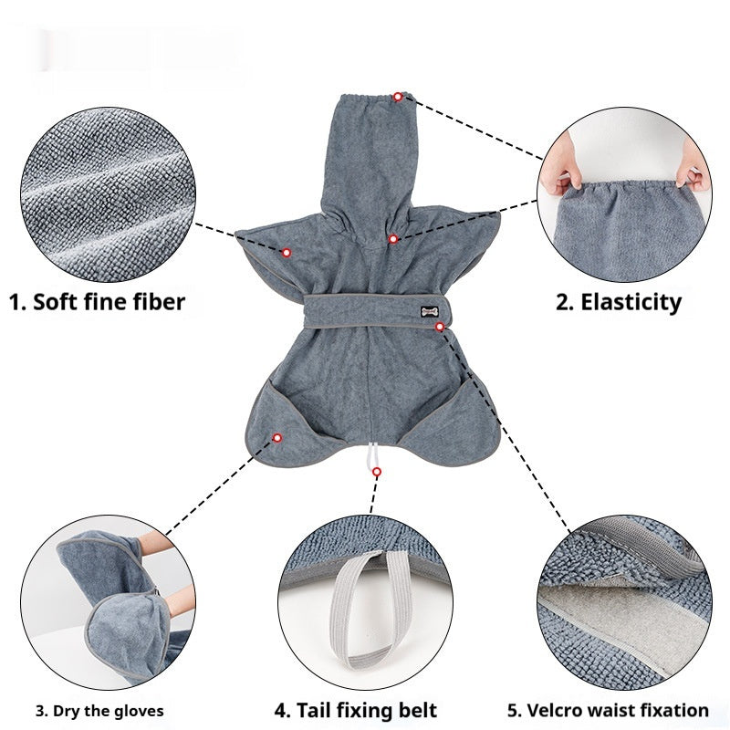 Pet Cotton Bath Towel Strong Water Absorbent Quick Drying