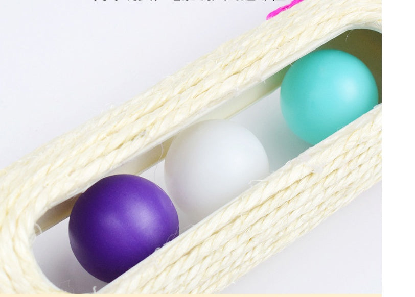 Pet Sisal Drum Three Piece Interactive Toy