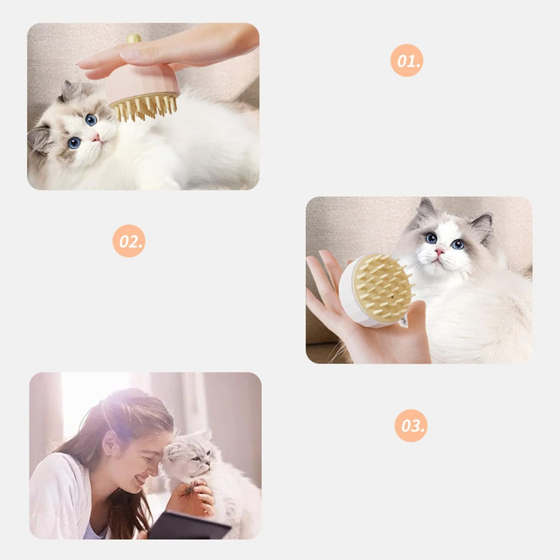 Pet Shampoo Massage Bath Grooming Brush