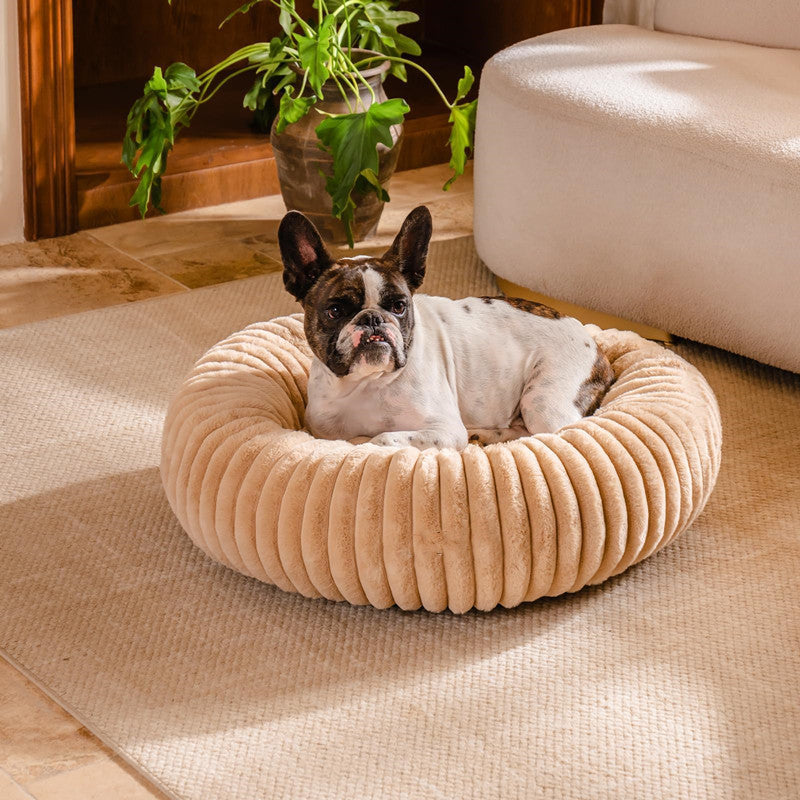 Pet Plush Round Winter Warm Sleeping Mat Bed