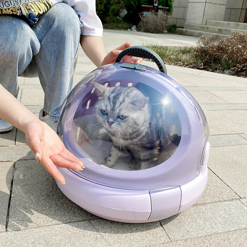 Space Capsule Pet Carrier With Panoramic View And Cushion