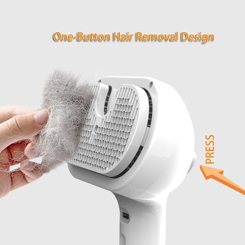 Self Cleaning Pet Grooming Comb With Mist Sprayer Tool