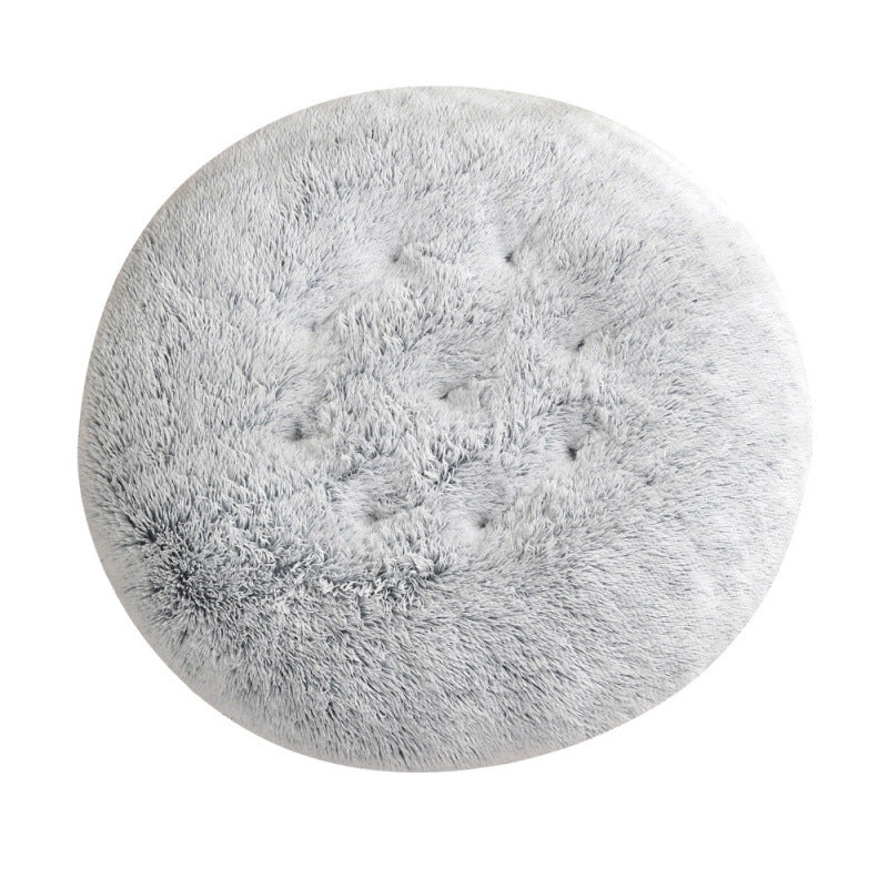 Round Plush Warm Pet Sleeping Mat Bed
