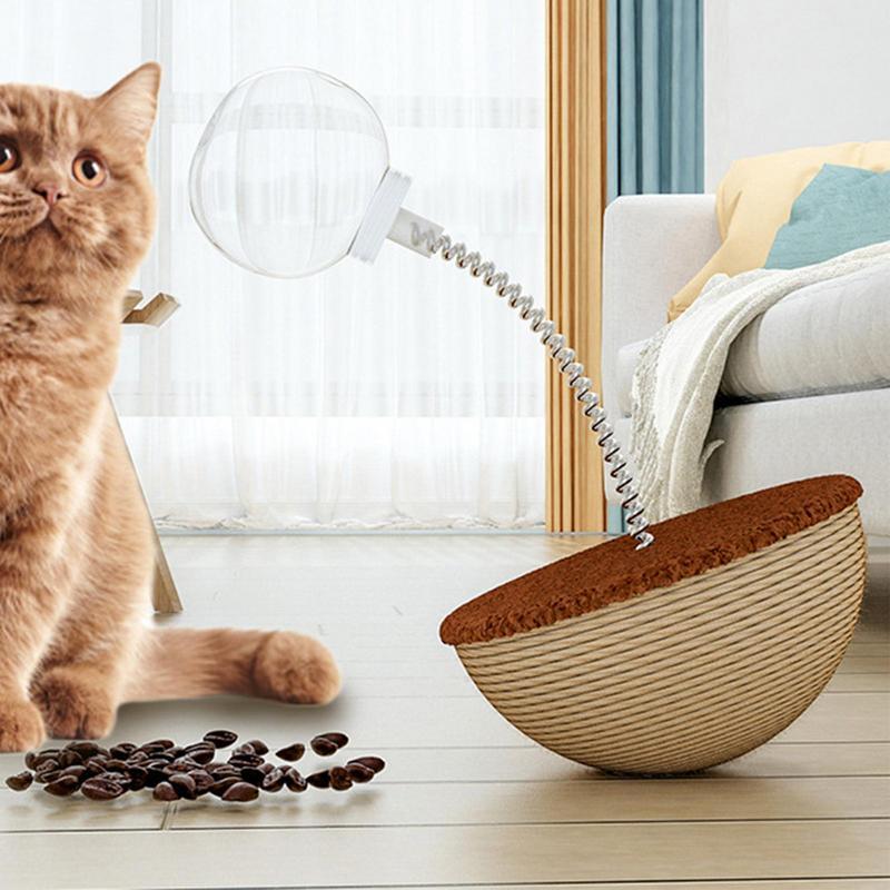 Pet Interactive Auto-Balancing Food Puzzle Ball Slow Feeder Toy