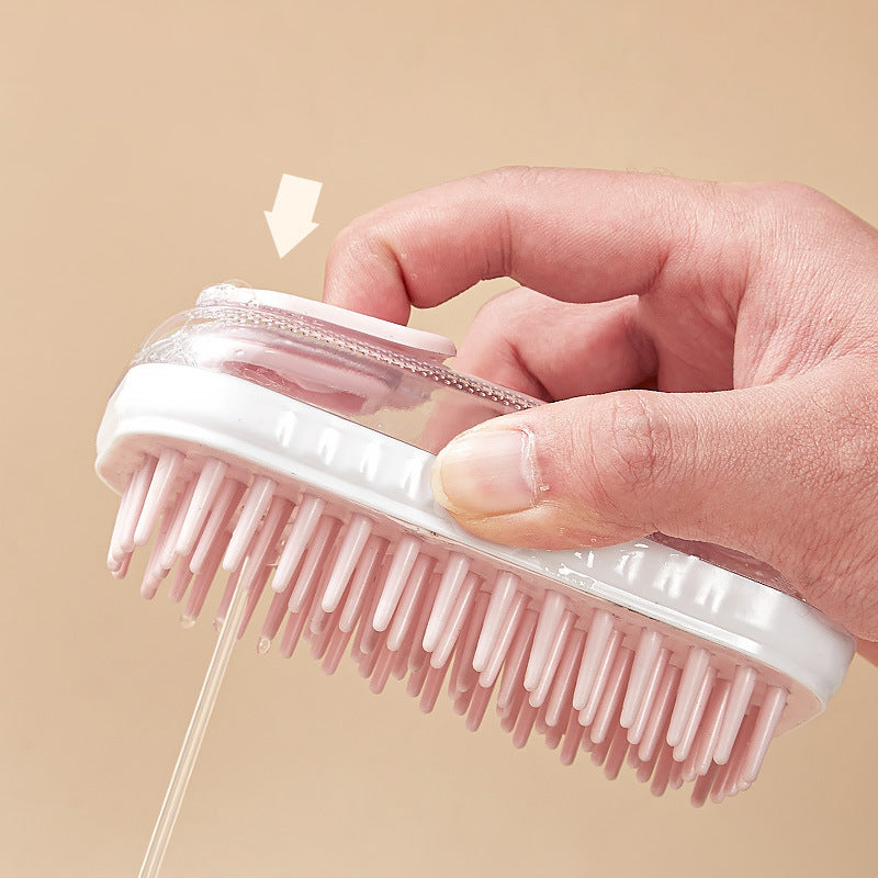 Pet Silicone Bath Massage Brush Foam Cleaning Brush