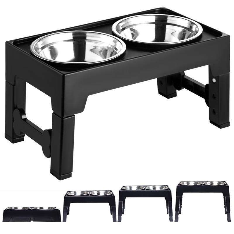 Anti-Tumble Pet Feeding Bowl With Neck Support Stand