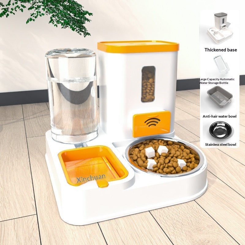 Pet Feeding And Drinking Station With Bowl