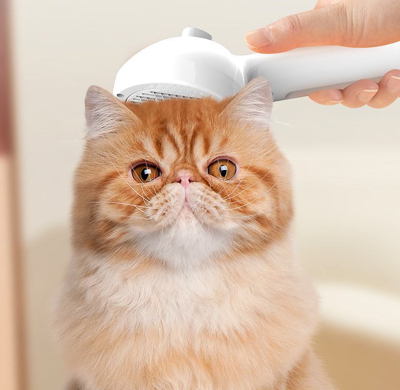 Self Cleaning Pet Grooming Comb With Mist Sprayer Tool