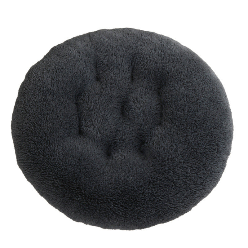 Round Plush Warm Pet Sleeping Mat Bed