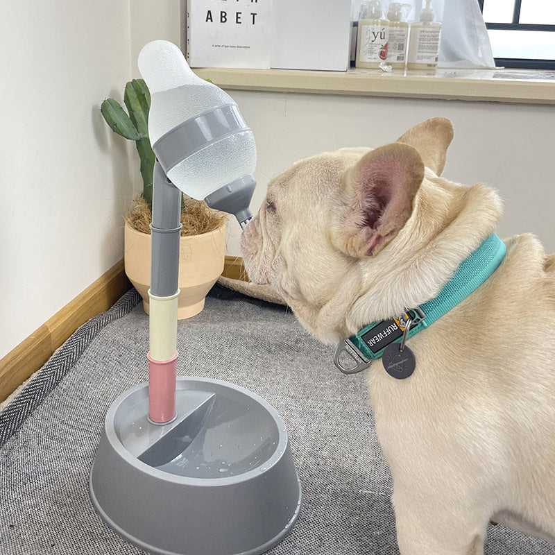Pet Adjustable Height Automatic Water Dispenser Feeder Bowl