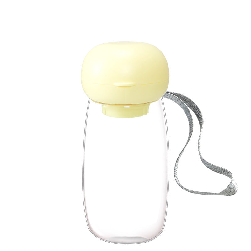 Portable Pet Water Bottle With Feeding Bowl For Travel