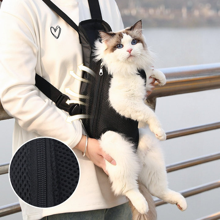 Breathable Adjustable Pet Backpack Carrier For Travel And Hiking
