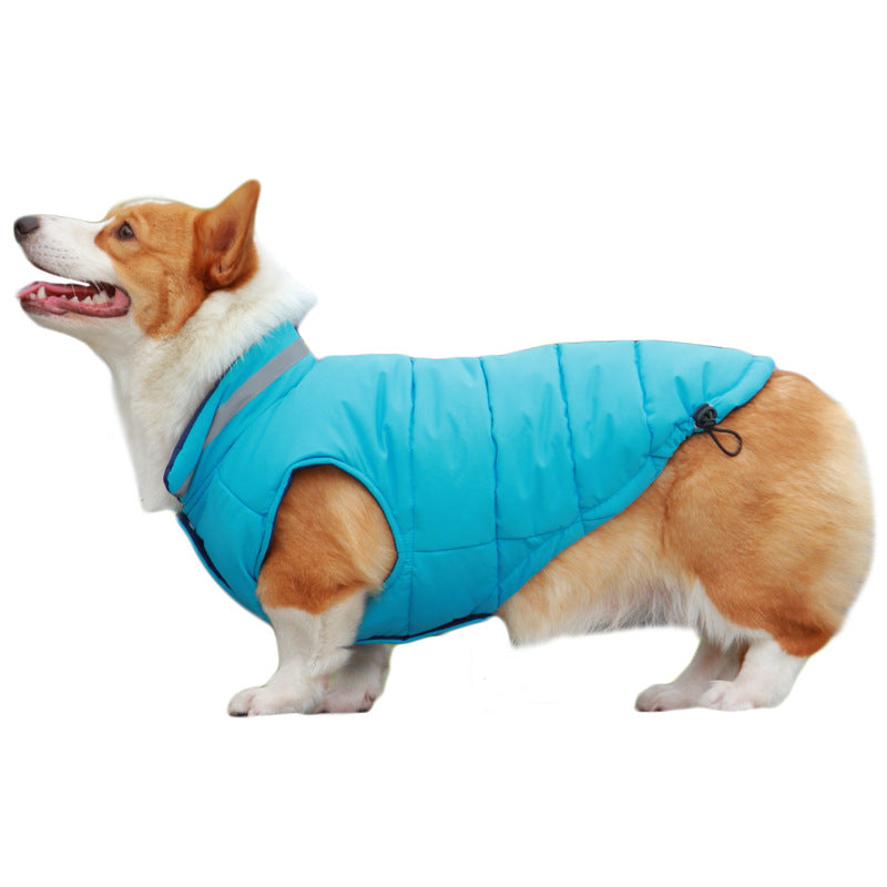 Pet Thickened Waterproof Outdoor Jacket Double Sided Reflective