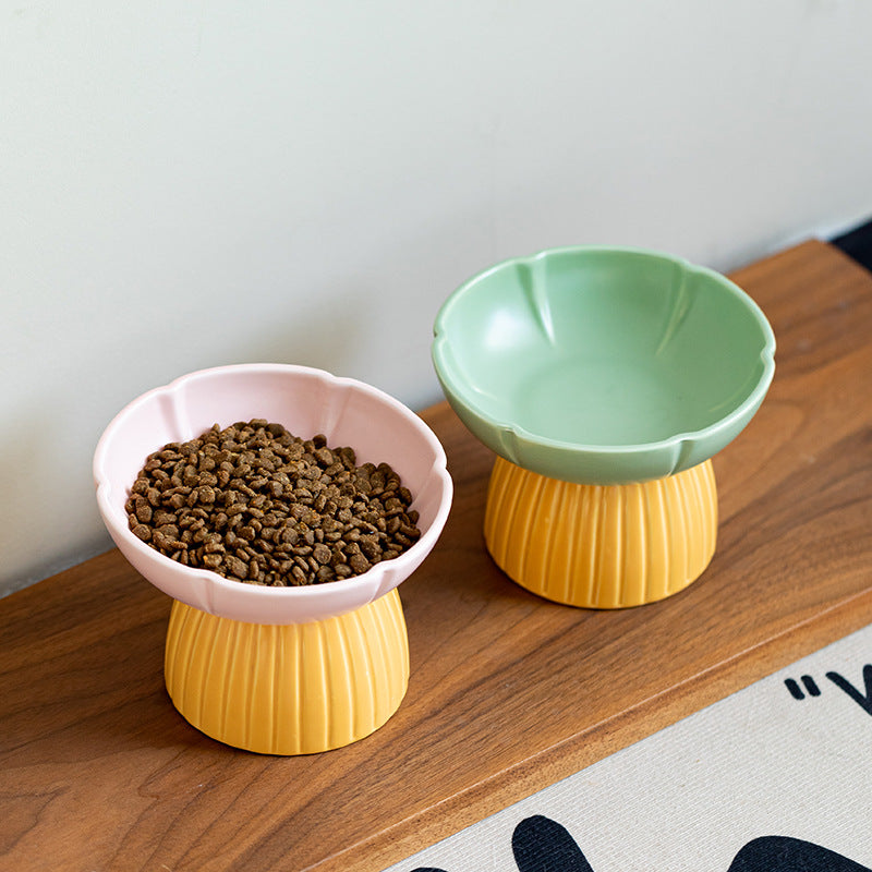 Macaron Style Ceramic Pet Feeding Bowl