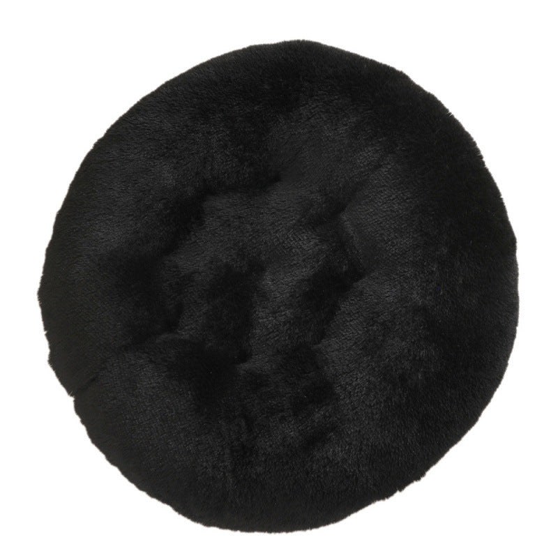 Round Plush Warm Pet Sleeping Mat Bed