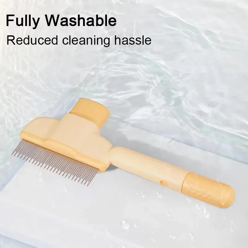 One Click Pet Grooming Brush For Gentle Hair Removal