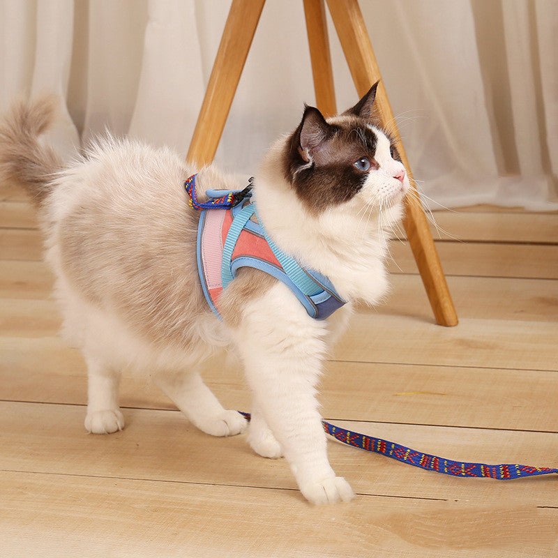 Reflective Anti-Escape Pet Harness With Adjustable Leash