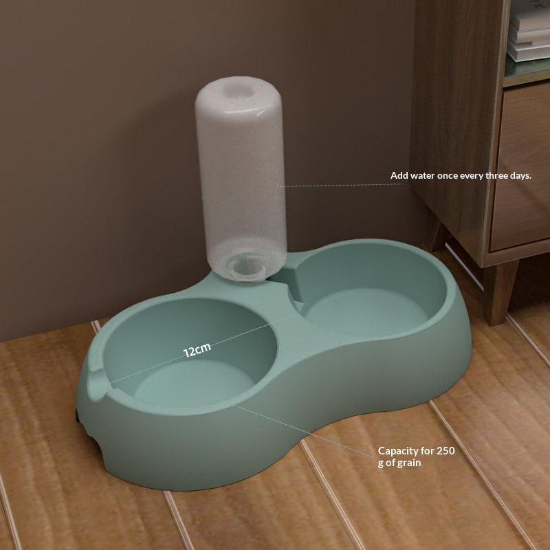 Pet Feeding And Drinking Station With Bowl