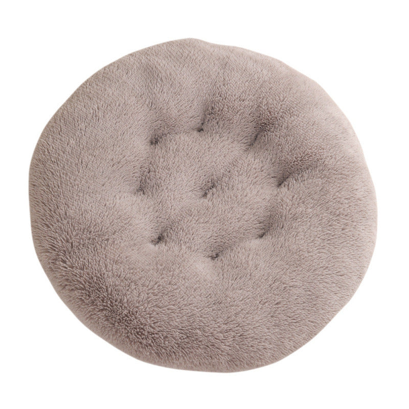 Round Plush Warm Pet Sleeping Mat Bed