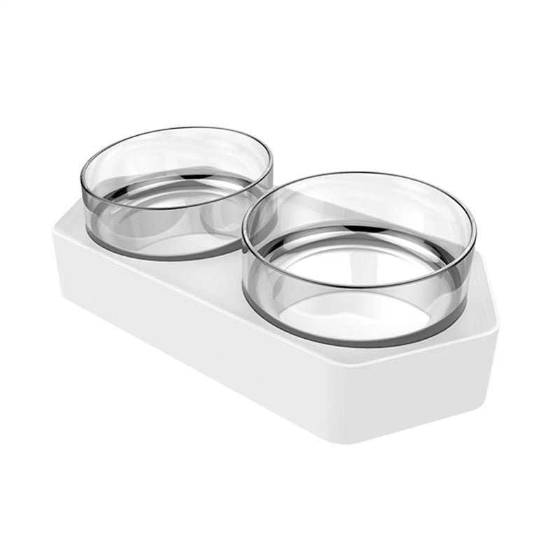 Pet Ceramic Double Bowl Elevated Feeding Stand