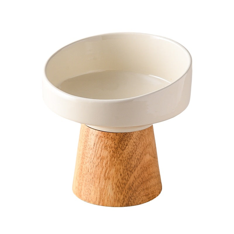 Pet Ceramic Elevated Feeding And Water Bowl Dish
