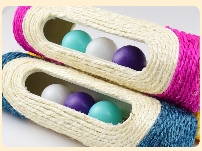 Pet Sisal Drum Three Piece Interactive Toy