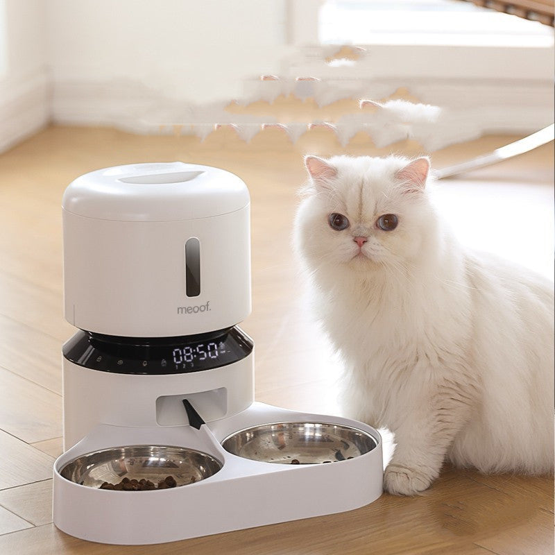 Pet Capsule Automatic Feeder Double Bowl System