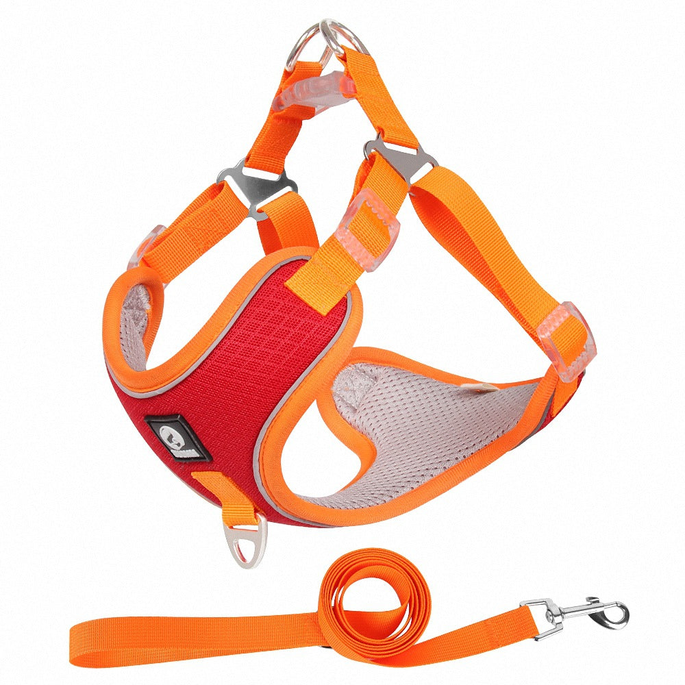 Breathable Adjustable Pet Harness With Leash
